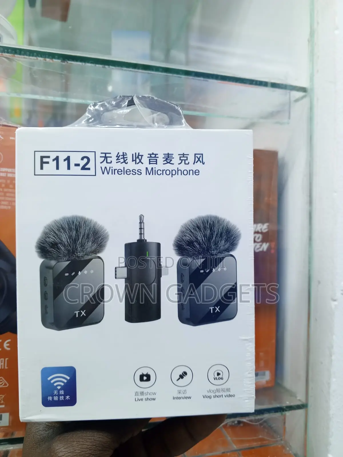 F11-2 Dual Clip-on Mic 20M Range for Vlogging Podcasts
