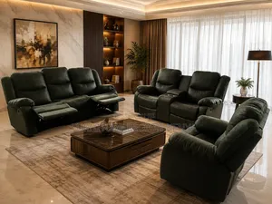 Six-Seater Recliner Green Sofa
