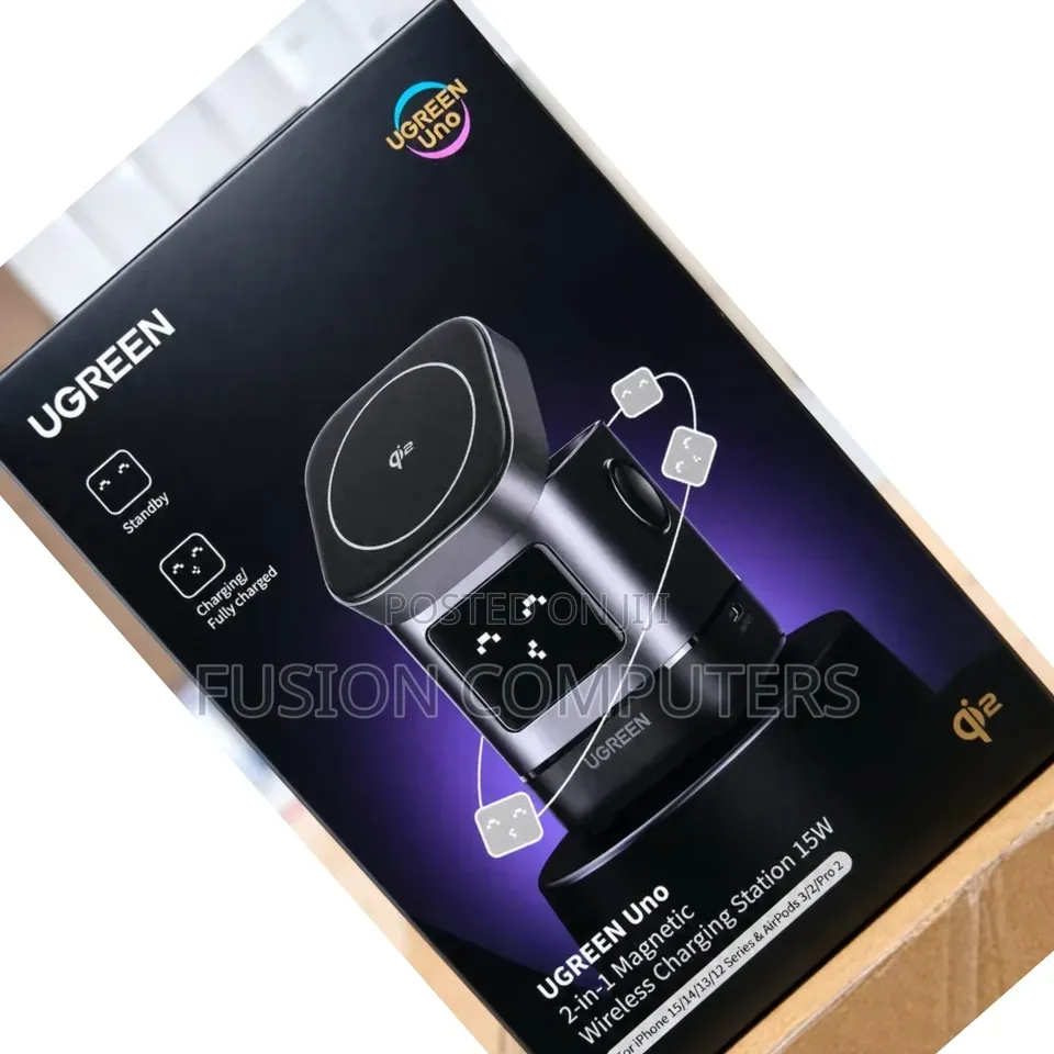 UGREEN 2-in-1 UNO Qi2 Magnetic Station Wireless Charger – W709