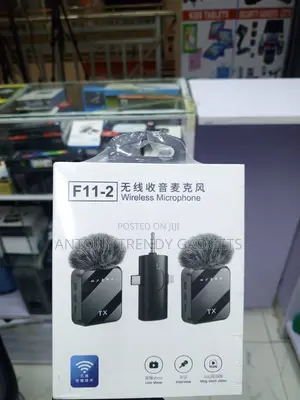 F11-2 3-in-1 Wireless Mic for iPhone Android DSLR Laptop