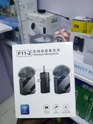 F11-2 3-in-1 Wireless Mic for iPhone Android DSLR Laptop