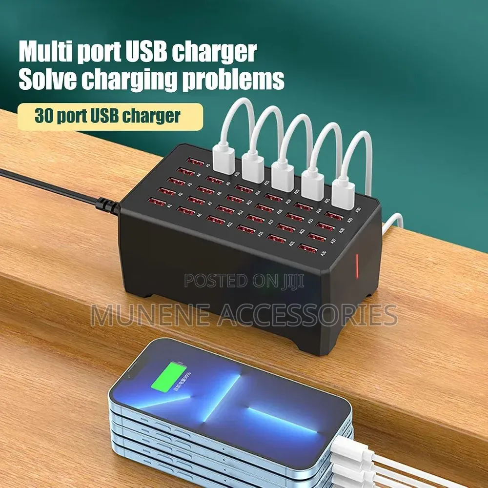 USB Charging Station, 150W 30 Port USB Charger PWM Chip, 100 to 240V