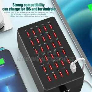 USB Charging Station, 150W 30 Port USB Charger PWM Chip, 100 to 240V
