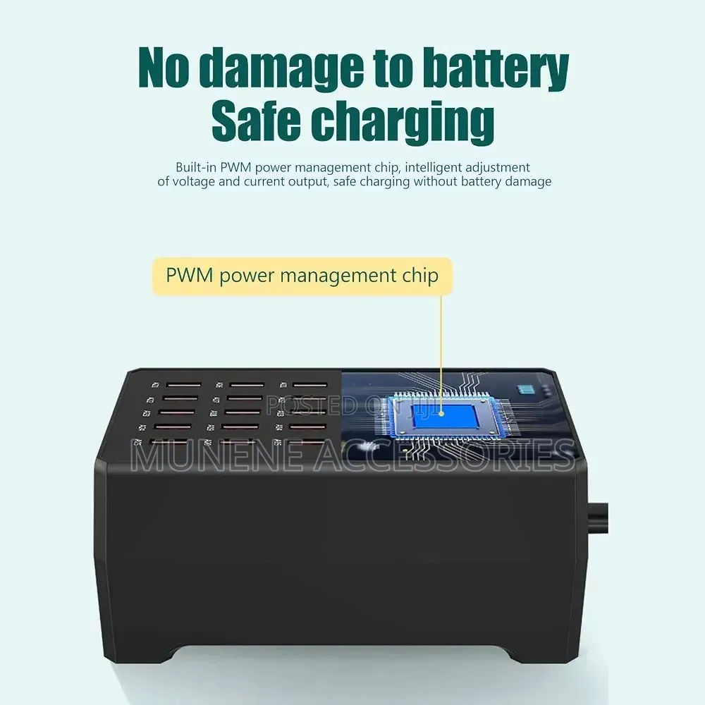USB Charging Station, 150W 30 Port USB Charger PWM Chip, 100 to 240V