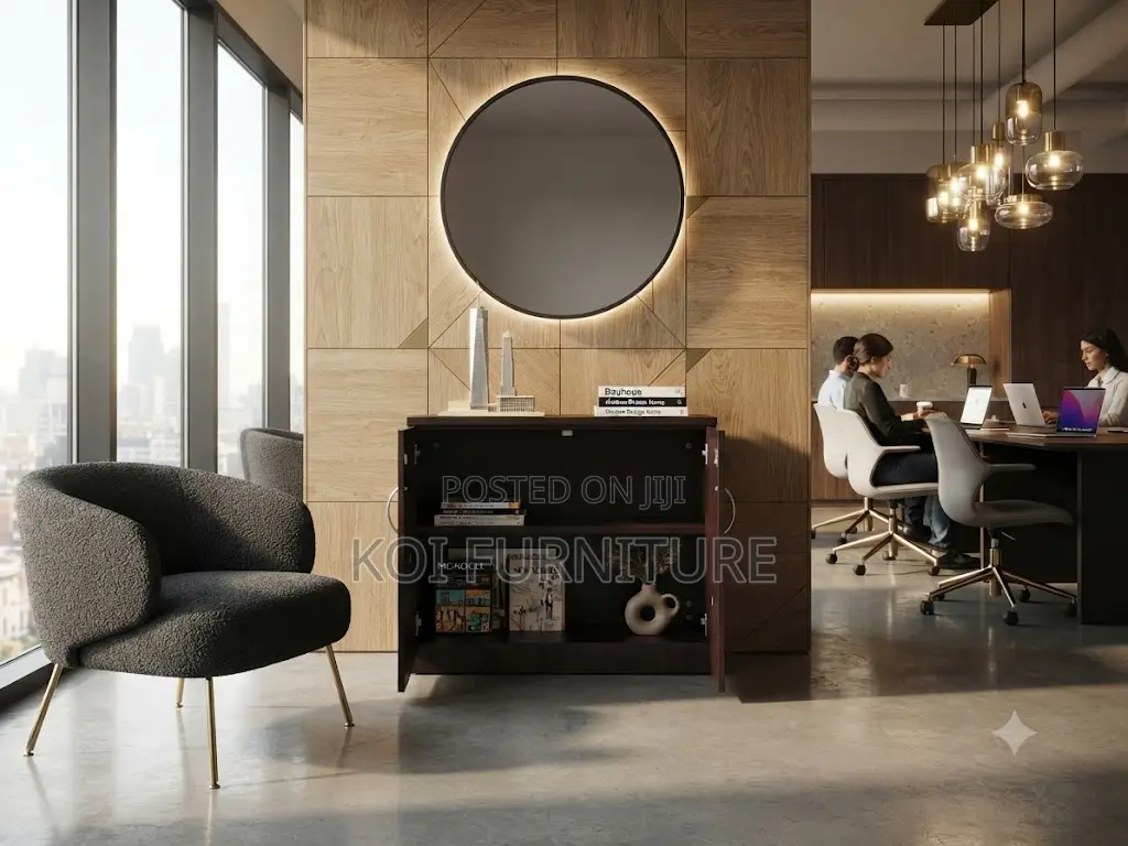 Office Cabinet; Wooden Executive Credenza Files Cabinet
