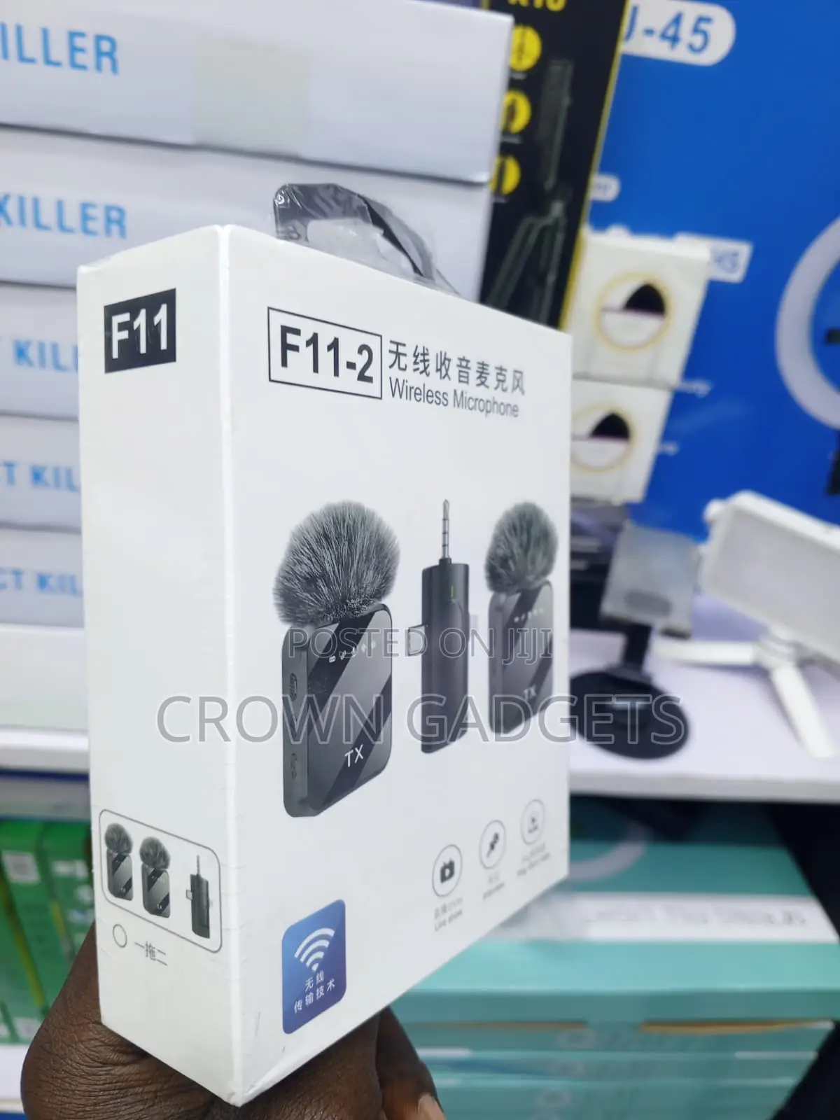 F11-2 Wireless Lavalier Mic Kit for iPhone, Android DSLR