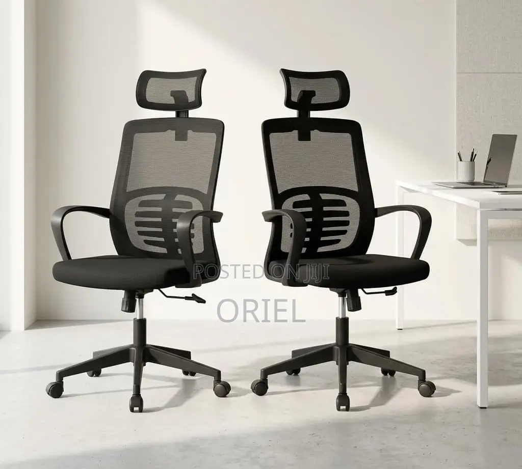 Office Chair : Black Mesh Ergonomic Chair