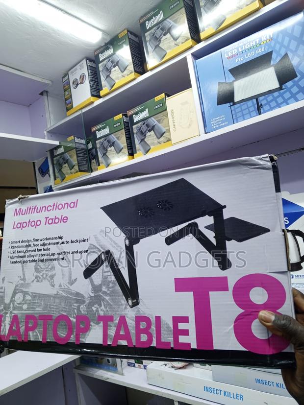 T8 Multifunctional Laptop Table With USB Cooling Fans - thumbnail 3