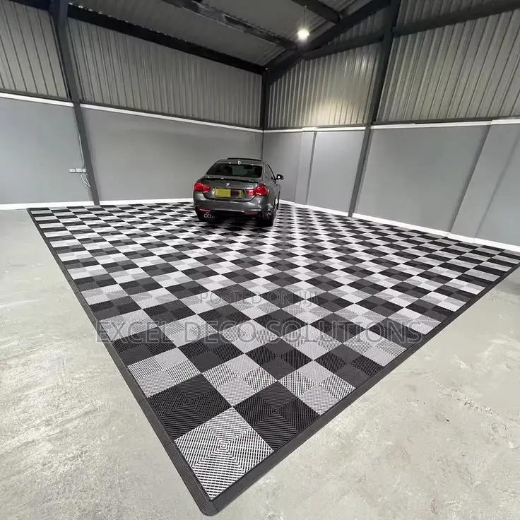 Auto Garage Tiles 40x40cm | Interlocking PVC Flooring