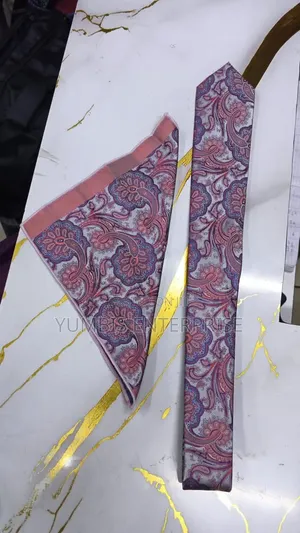 Floral Ties With Pocket Square Set at 700