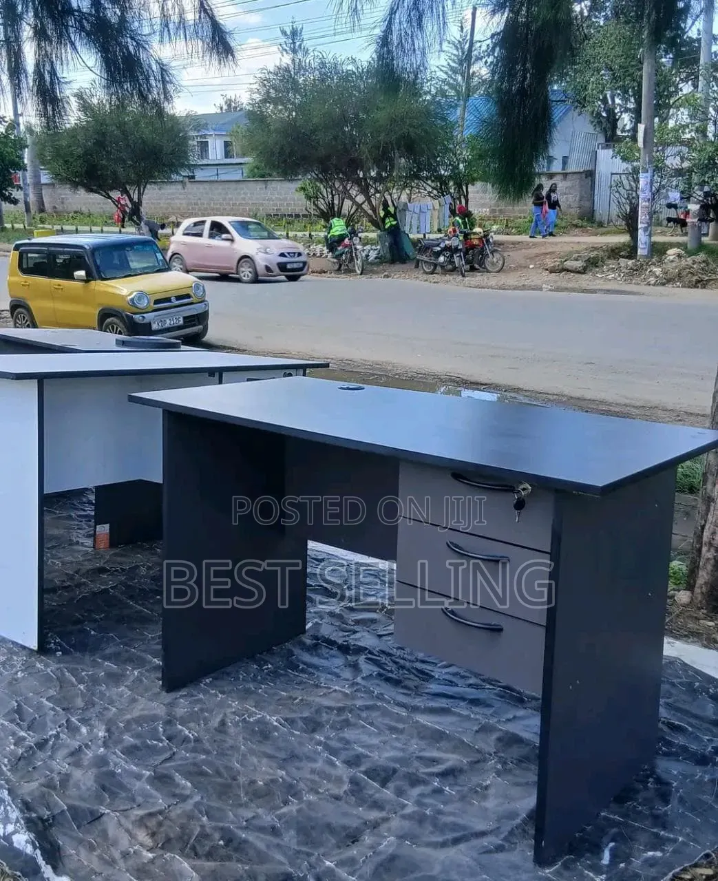 Modern Dark Grey Office Desk 1.2mtrs