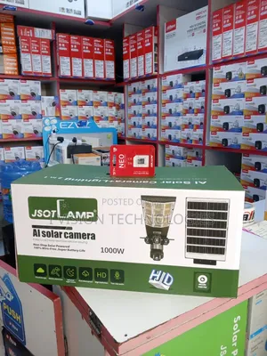 Tripple Lens 3 Solar Powered CCTV Cameras With Floodlights