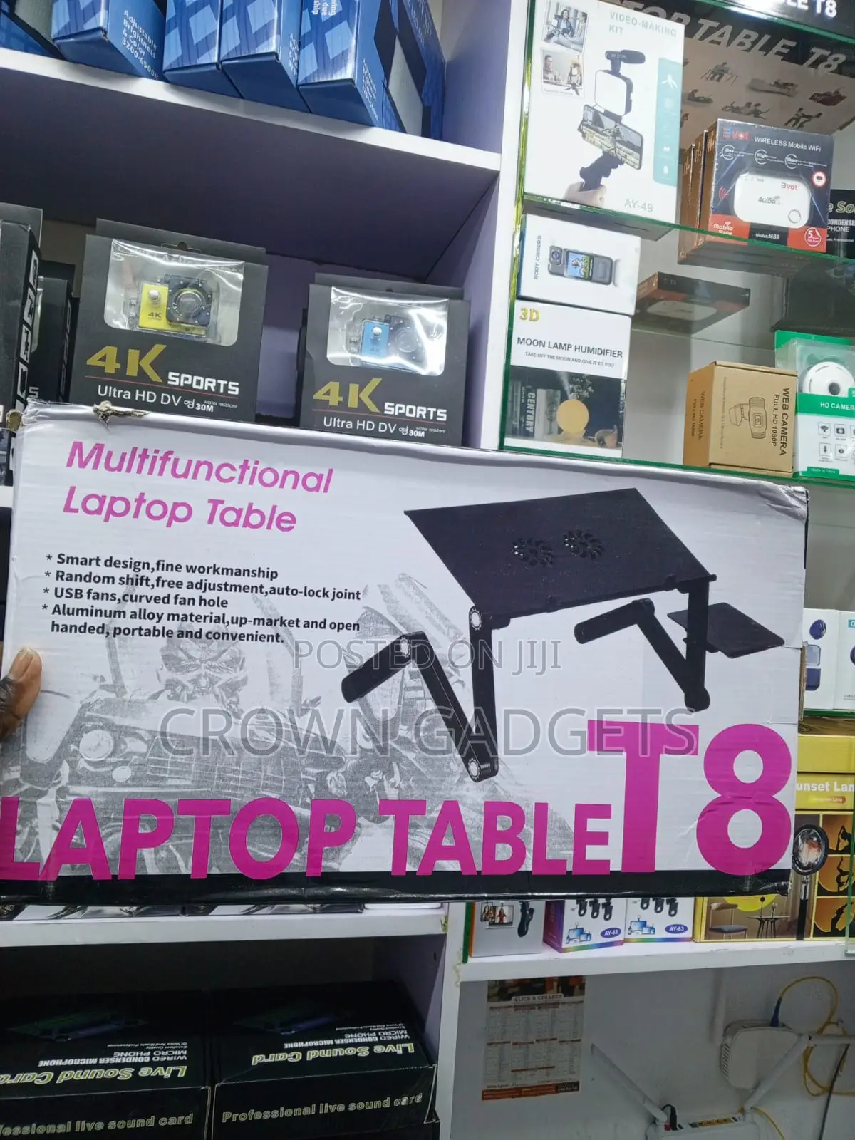 T8 Ergonomic Laptop Tray With USB Cooling Fan for Work Study