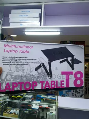 T8 Ergonomic Laptop Tray With USB Cooling Fan for Work Study