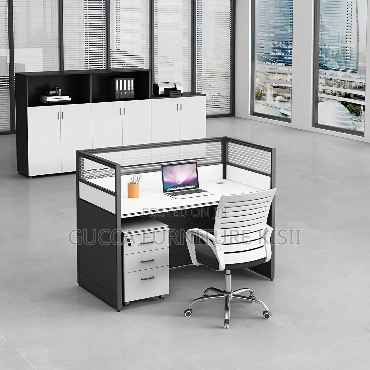 Office Workstation; One Way Modular Office Workstation