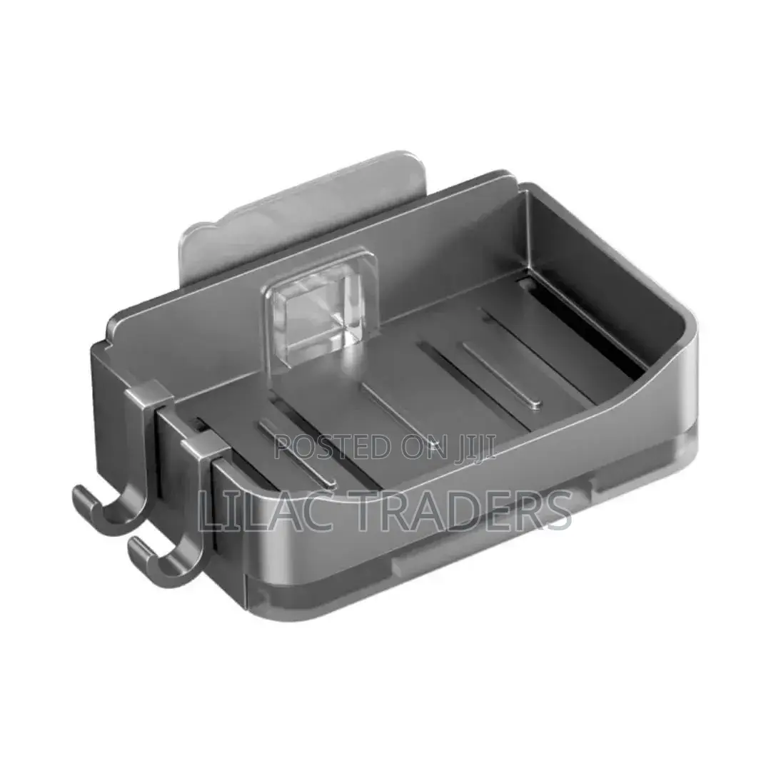 *Soap Dish With Drain Tray and 2 Hooks*