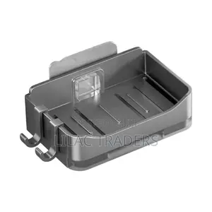 *Soap Dish With Drain Tray and 2 Hooks*