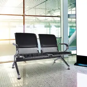Office Bench; 2-Link Padded Office Bench