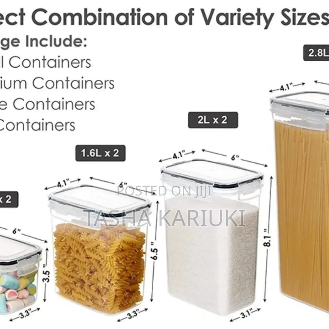 8 PCS Food / Pantry Food Storage Container_ Lyn