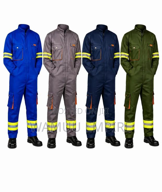 Reflective Grey Heavy-Duty Safety Work Overall (Coverall) - main view