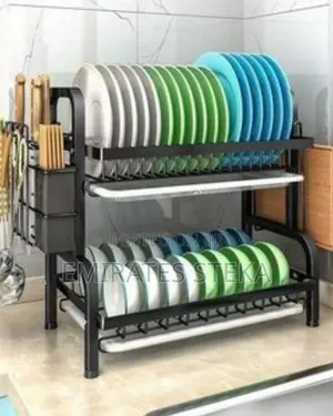 Stainless Steel 2 Tier High Quality Carbon Steel Dish Rack