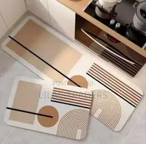 Washable Rubber Back Kitchen Mat Set – Soft Durable