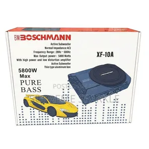 Underseat Subwoofer Boschmann XF-10A 5800W Active Bass Slim Aluminium.