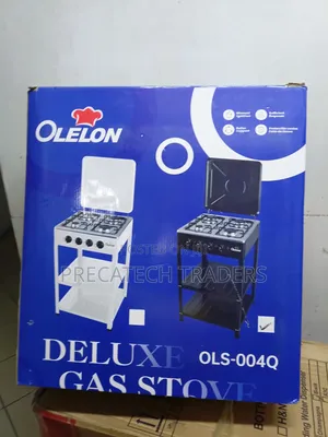 Olelon Deluxe 4 Burner Gas Cooker With Shelf