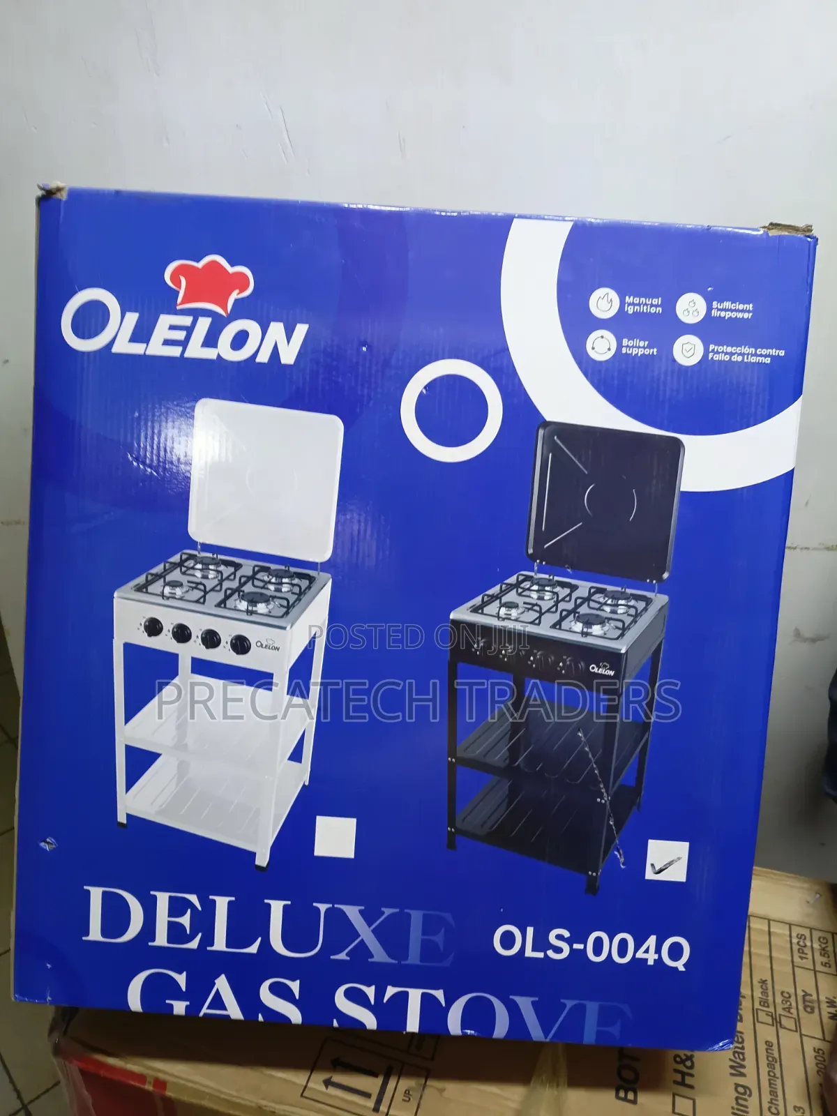 Olelon 4 Burner Gas Stove With Shelves
