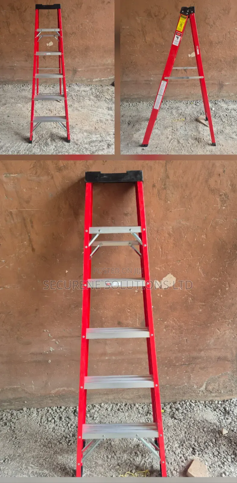 6-Foot/6*6 Non-Conductive Single-Sided Fiberglass Step Ladder