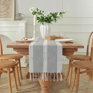 Rustic Table Runner With Tassels Size 33*228cm