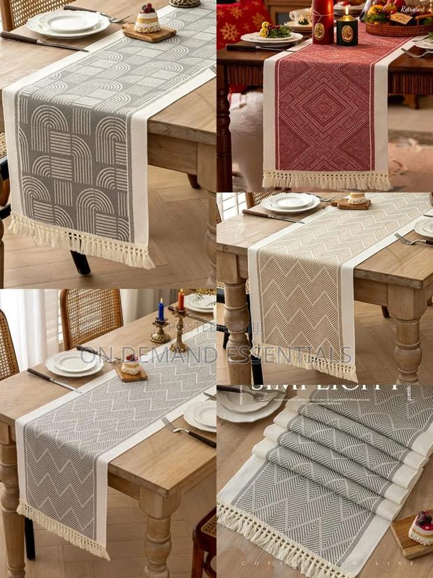 Geometric Jacquard Table Runner - main view