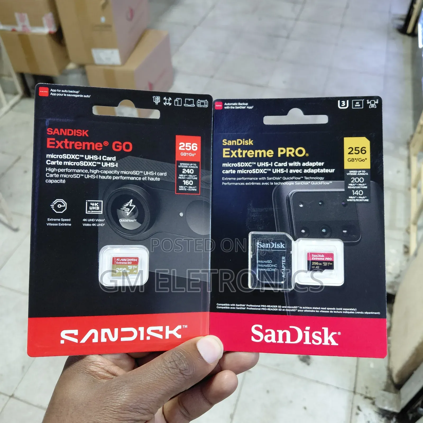 256gb Extreme GO microSD V30, A2 Card for Smart Phone,camera, Drones.