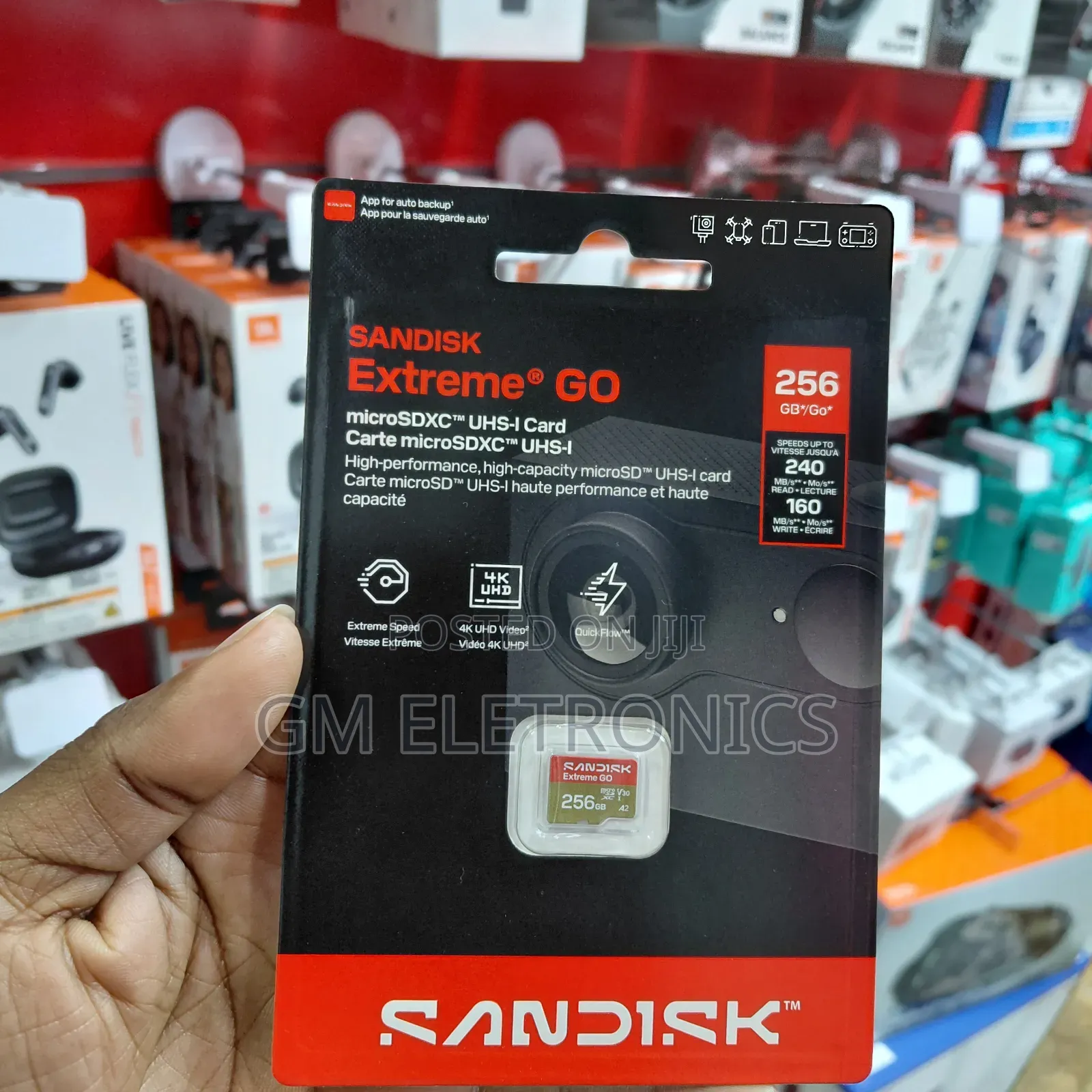 256gb Extreme GO microSD V30, A2 Card for Smart Phone,camera, Drones.