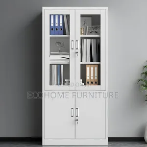 Cabinet. 2 Door Metallic Cabinet With Located Drawers
