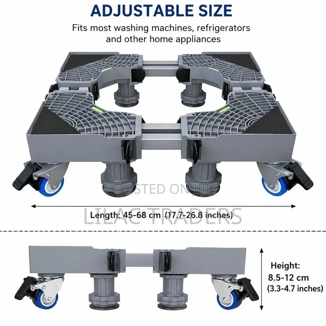 Lockable Rolling Stand for Washing Machines Refrigerators