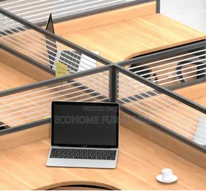 Workstation. L-Shape 4 Station Desk