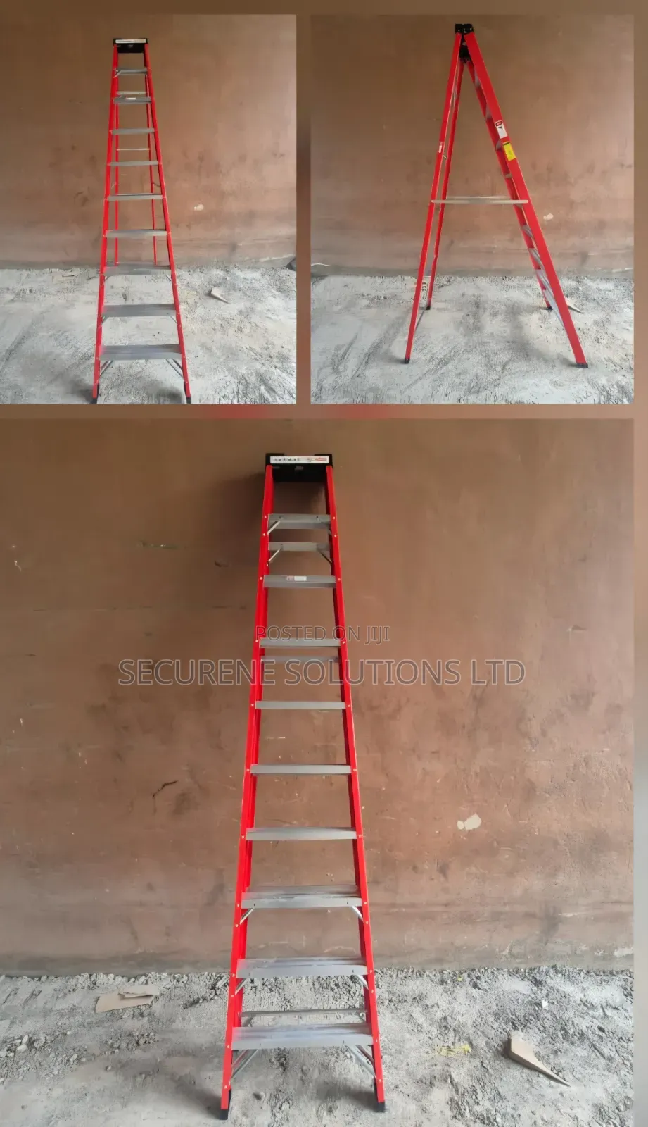 10-Step Heavy-Duty Fiberglass Single-Sided a-Frame Ladder