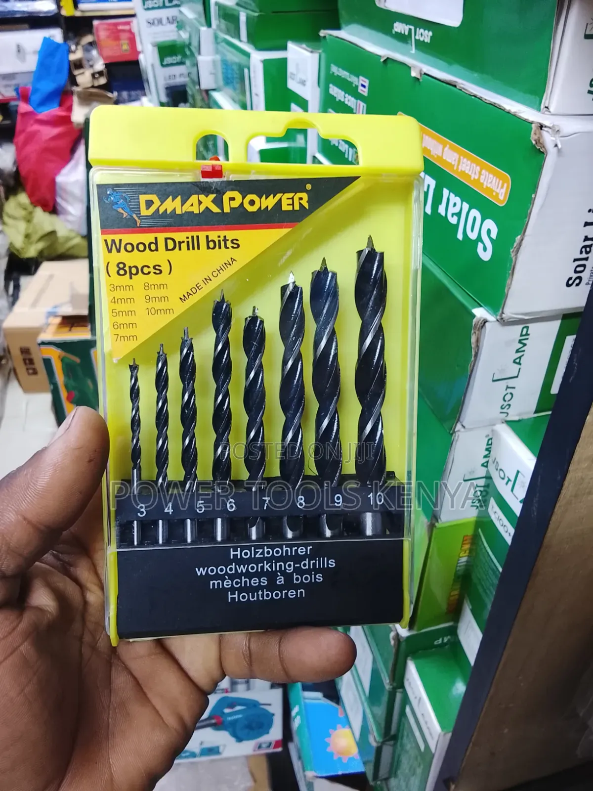 DMAX Power 8-Piece Wood Drill Bit Set (3mm–10mm)