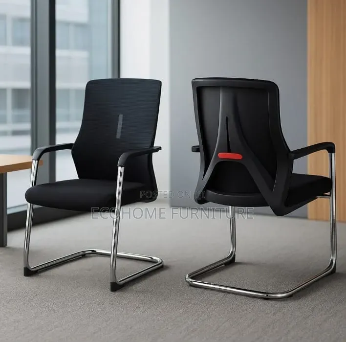 Visitor Chair. Mesh Visitor Chair With Chrome Base