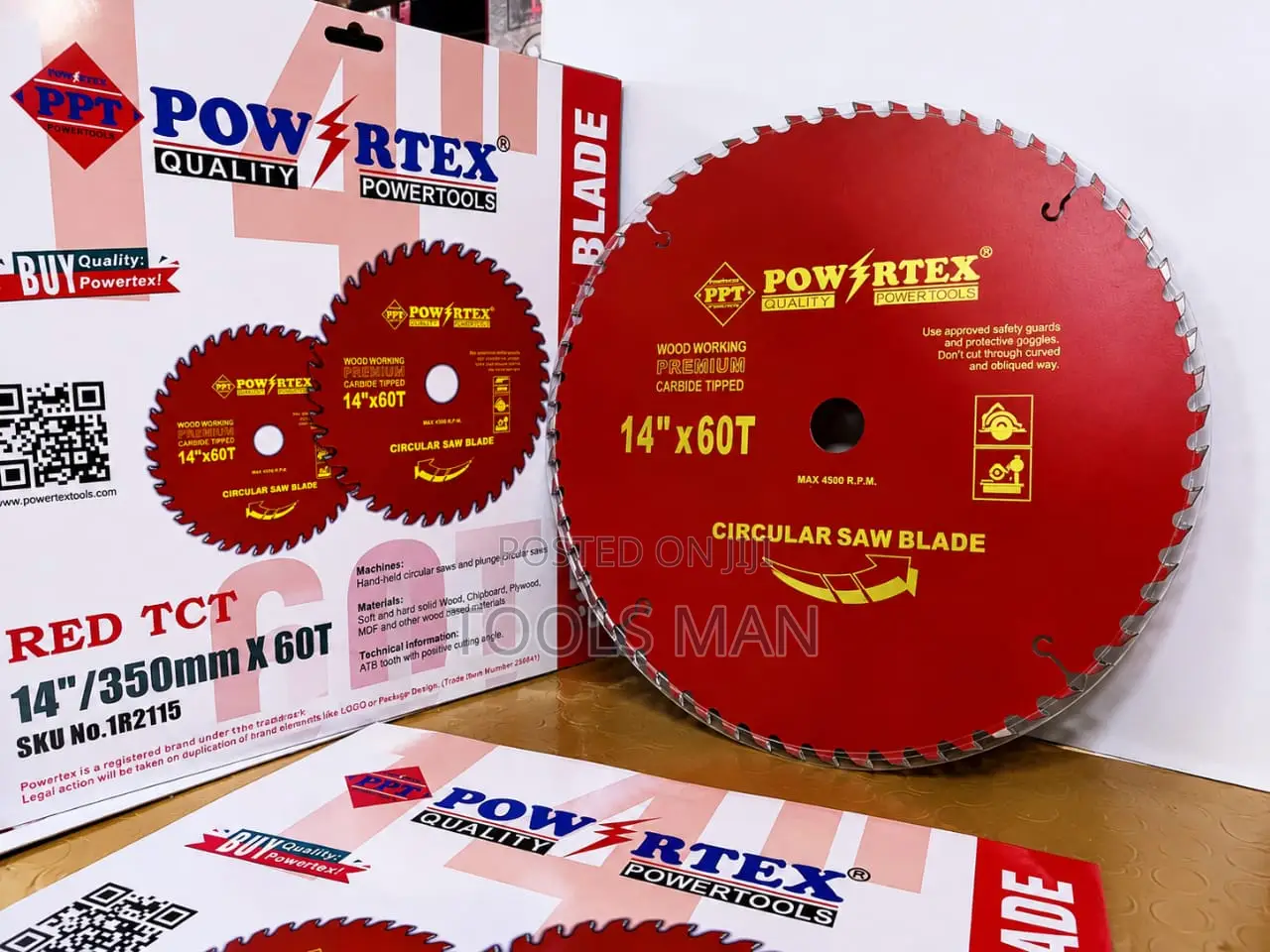 14 Inch TCT Saw Blade Powertex 60T Red Wood Cutting Disc.