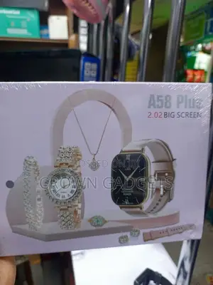 A58 Plus Bluetooth Smartwatch With Necklace Bracelet Set