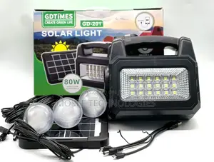 GDTIMES GD-201 Solar Emergency Lighting Kit 80W Fast Charge