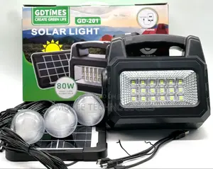 GDTIMES GD-201 Solar Emergency Lighting Kit 80W Fast Charge