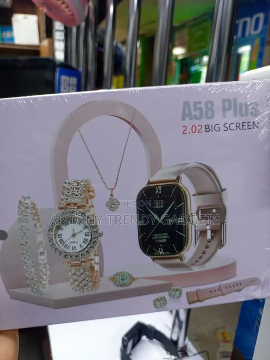 A58 Plus Fashion Smartwatch Luxury Accessories Gift Set
