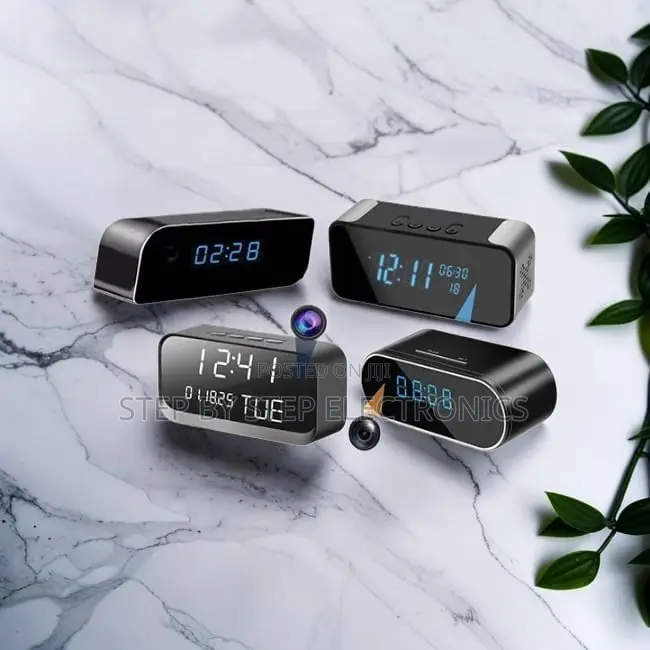 Plug and Play Ultra HD WiFi Alarm Table Clock Hidden Spy Camera
