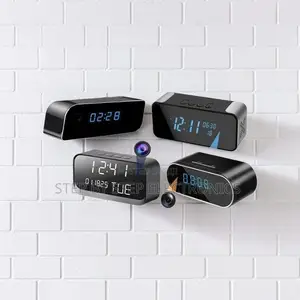 IOS Support Ultra HD WiFi Alarm Table Clock Hidden Spy Camera