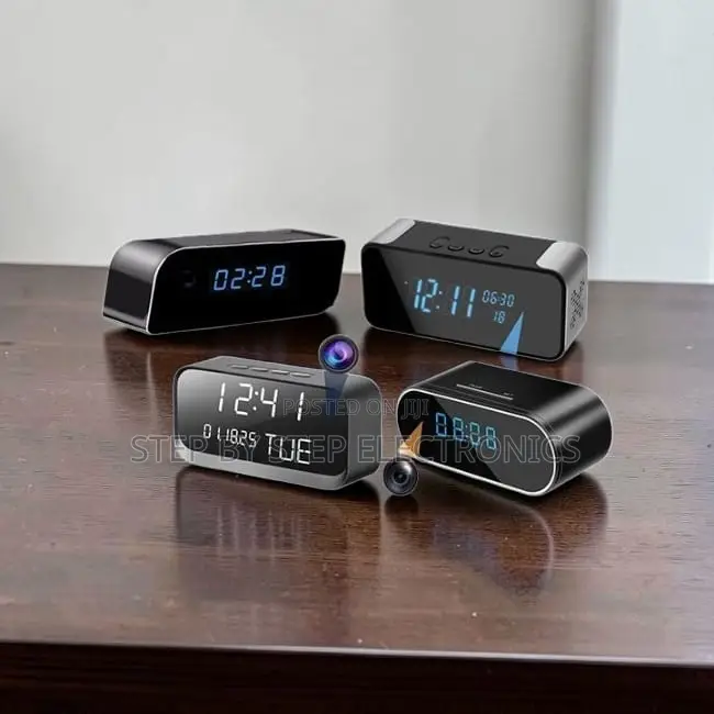 Office-Friendly Ultra HD WiFi Alarm Table Clock Hidden Spy Camera