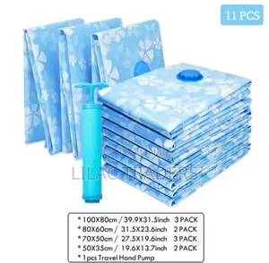11pcs Vacuum Compression Storage Bags With Pump _ Lyn