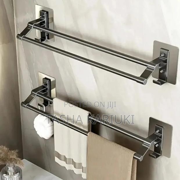 Wall Mounted Double Towel Bar Set - thumbnail 2
